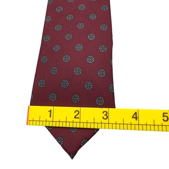 Haberdashery Mens Vintage Silk Dress Tie Made in Austin, TX Medallion 56" 3.25" - Picture 7 of 9